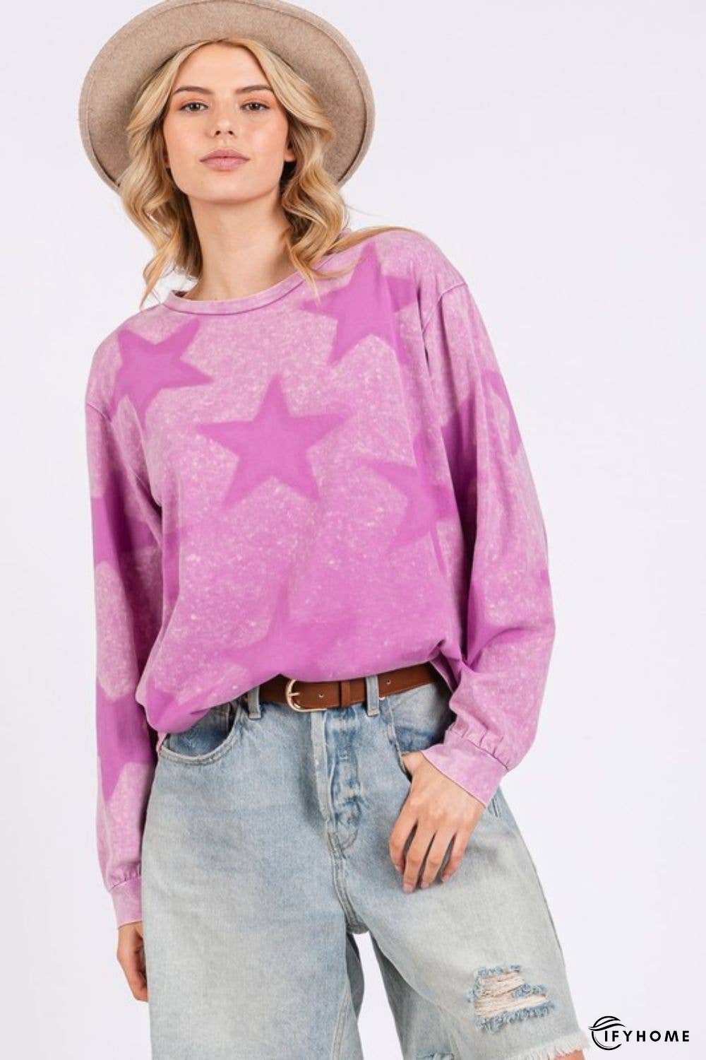 SAGE + FIG Mineral Wash Star Pattern T-Shirt | IFYHOME