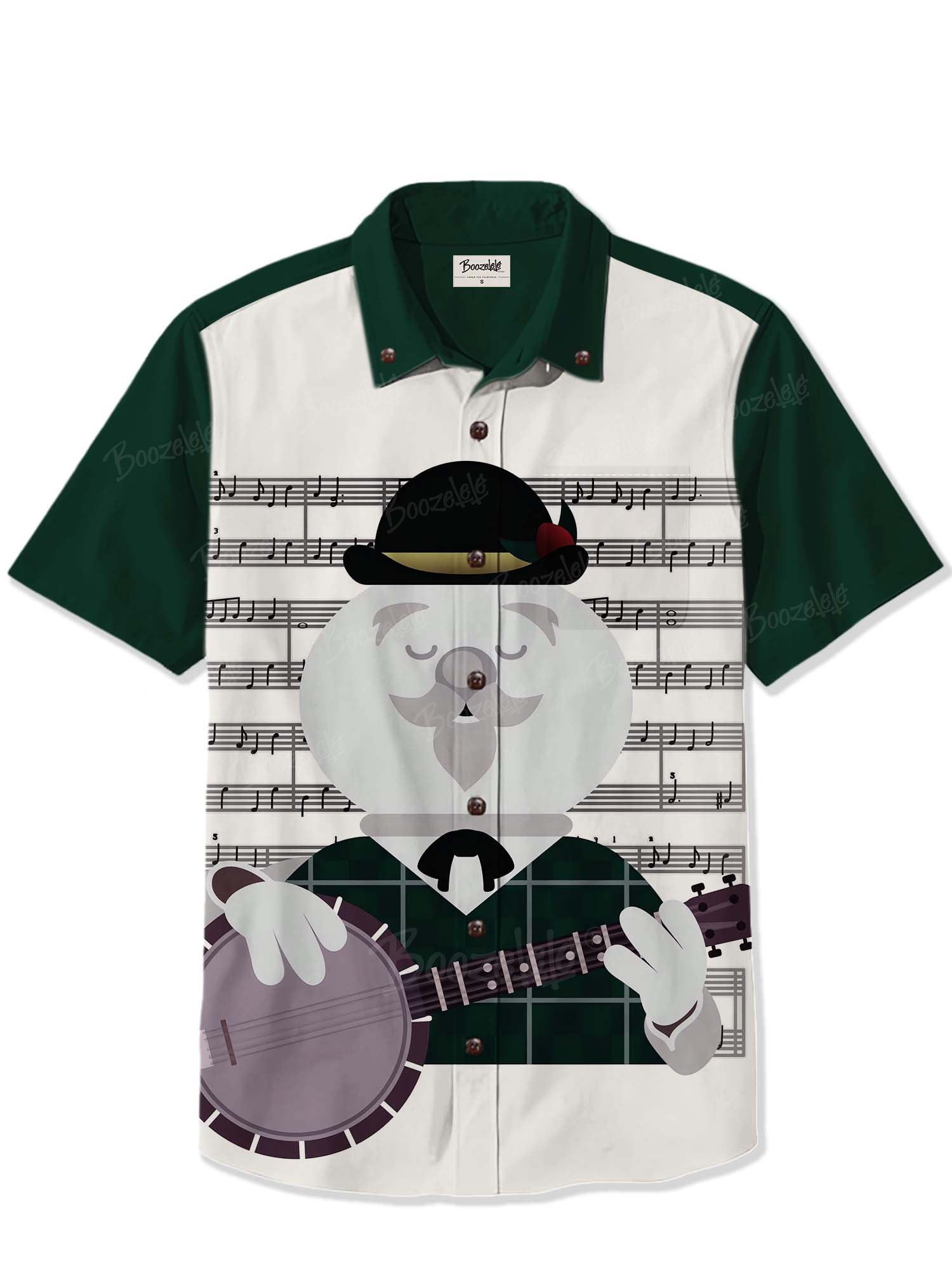 Christmas Snowman Monster With Banjo - 100% Cotton Shirt