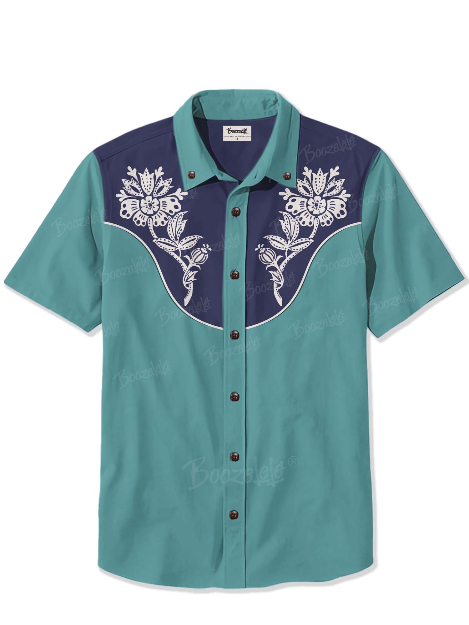 Western Vintage Flower - 100% Cotton Shirt