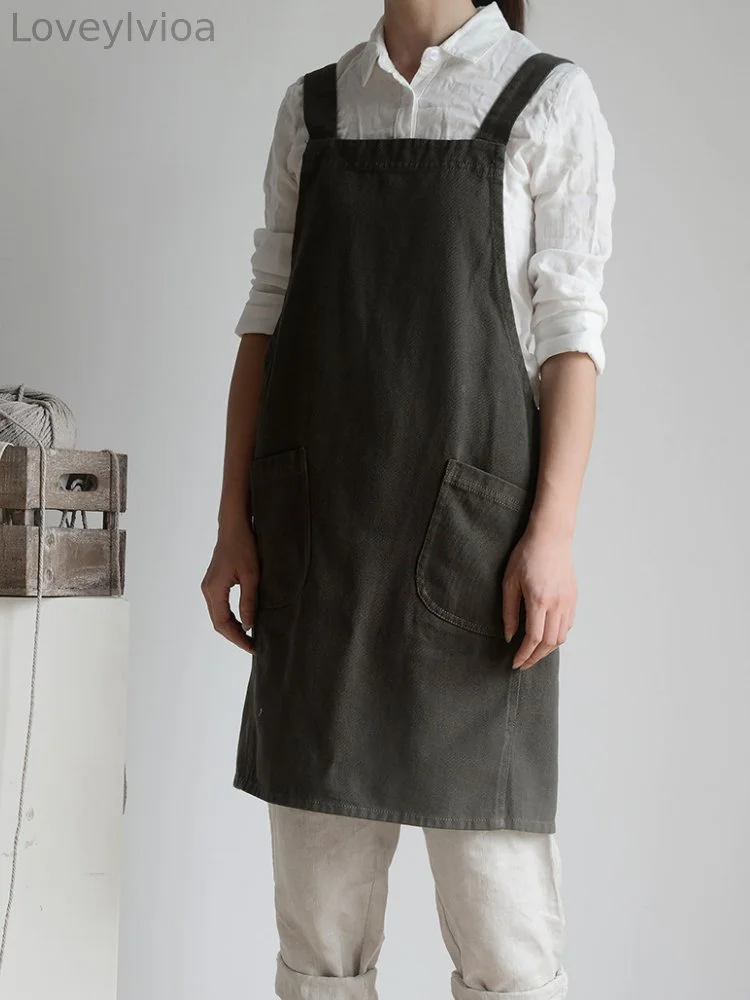 Patch Pocket Cross Back Apron
