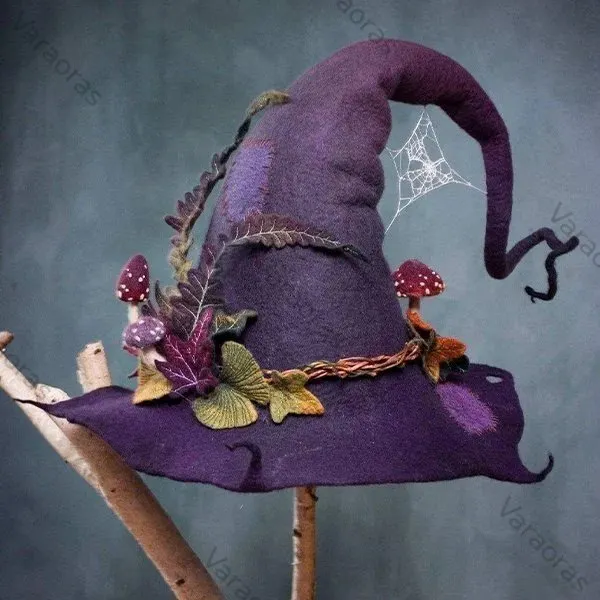 Last Day Promotion 49% OFF  Halloween Party Felt Wizard Hats 5715