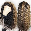 Black Mixed Blonde Long Wave Wig