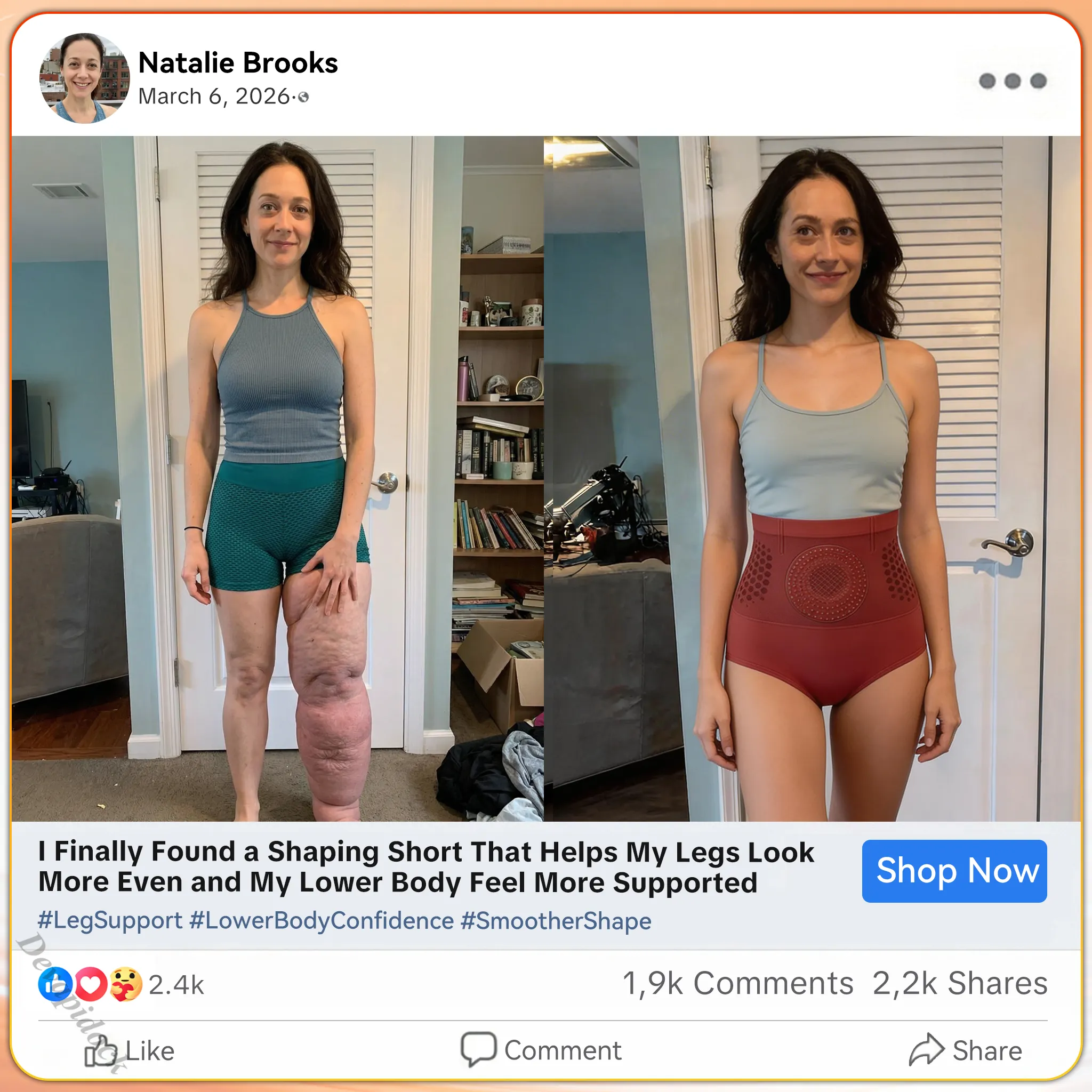 Less swollen legs after use