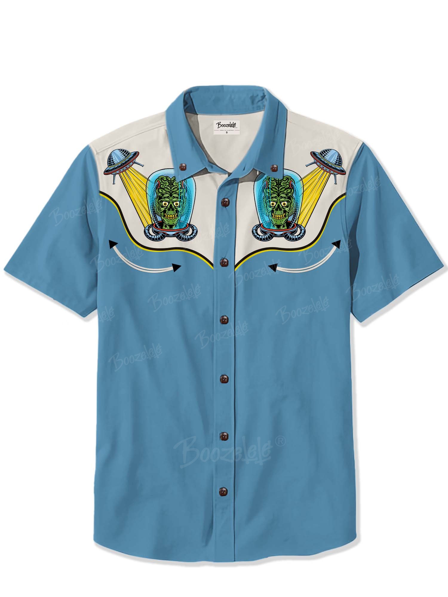 【Nyawart Design X Boozelele】Mars Alien  Monster - 100% Cotton Shirt