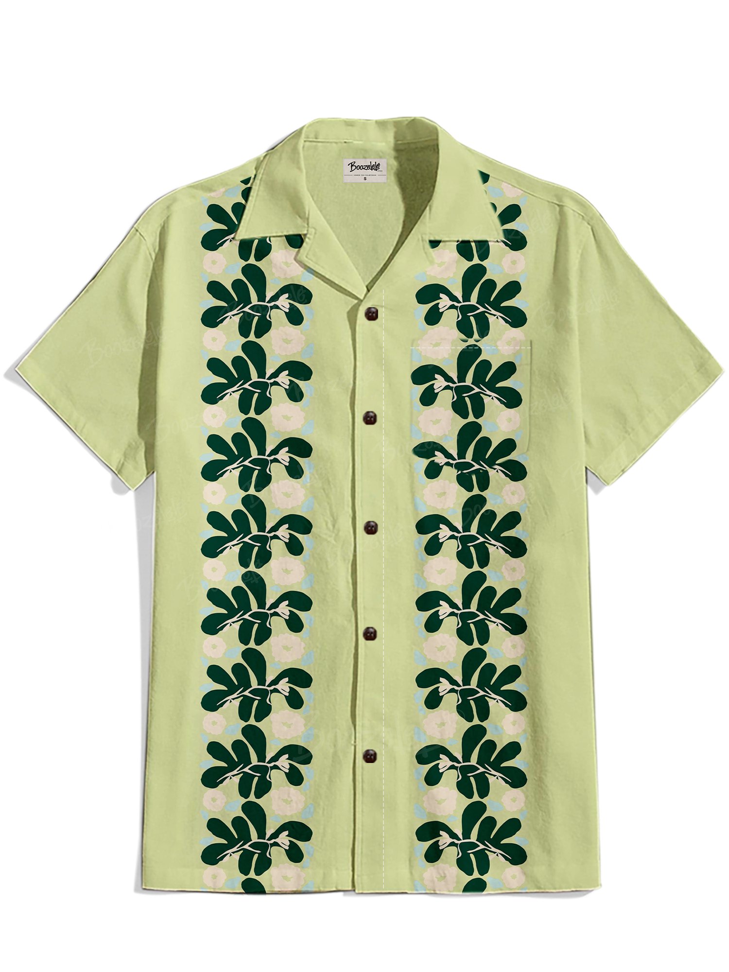 Color Matching Flowers - 100% Cotton Cuban Collar Shirt