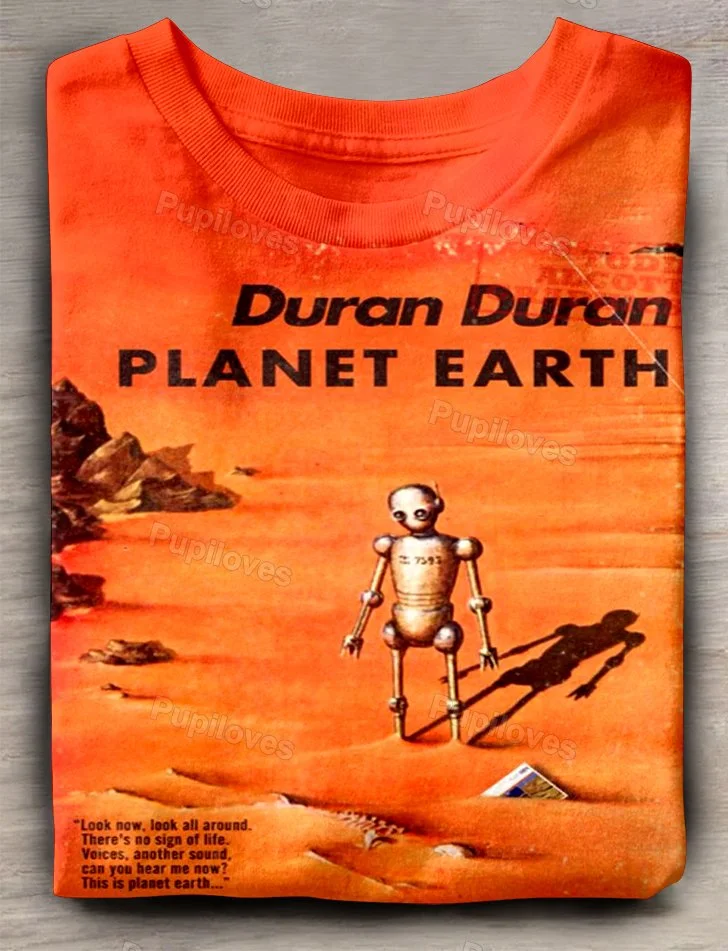 Pupiloves Pupiloves Duran Duran Band Planet Earth Art Print T-shirt