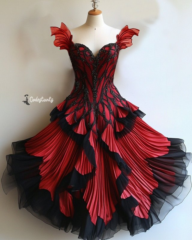 Summer fashion irregular multi-layered design dress abd9