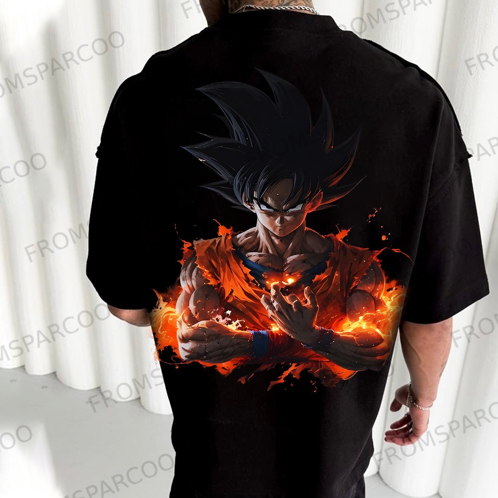 Unisex Oversized Anime Print T-Shirt