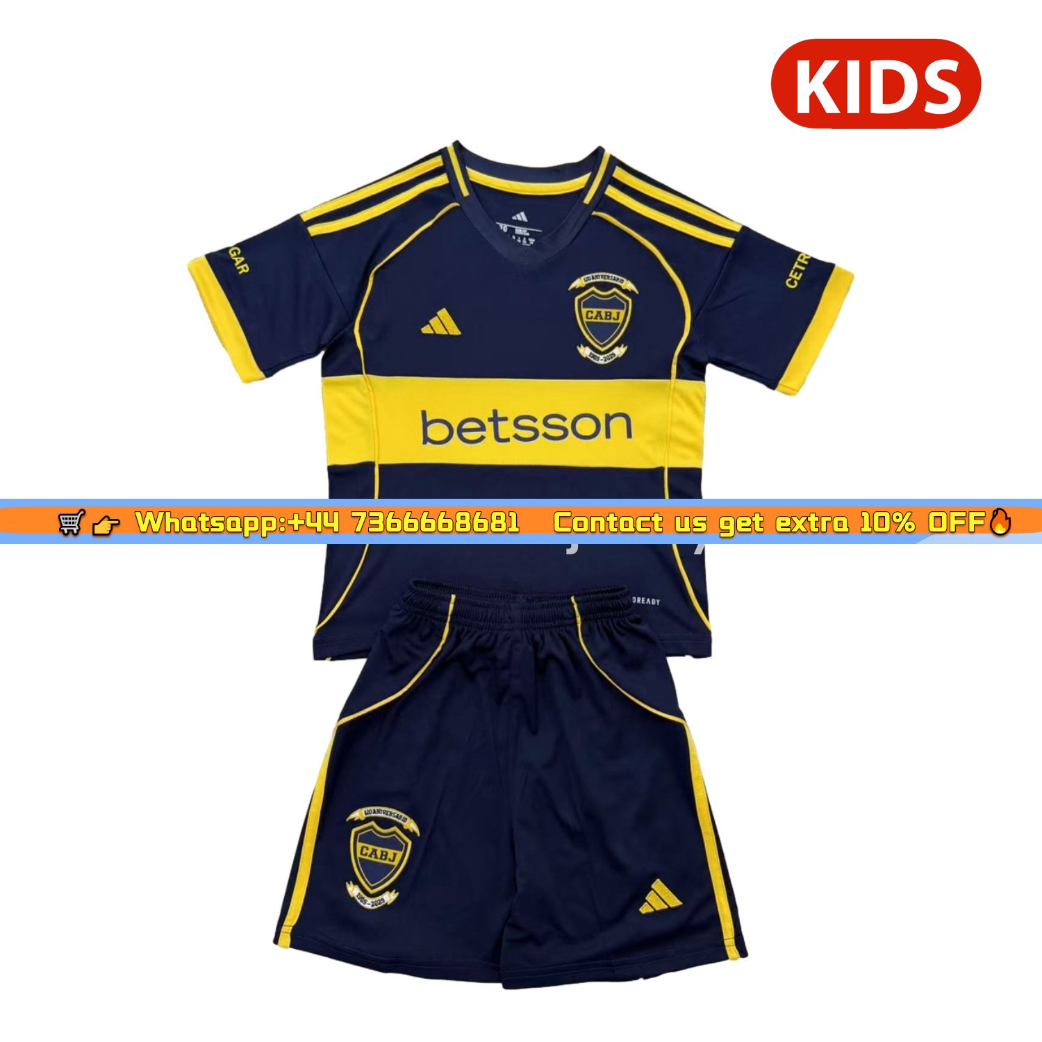 Boca Juniors 25-26 Home 120th Anniversary Kids Kit