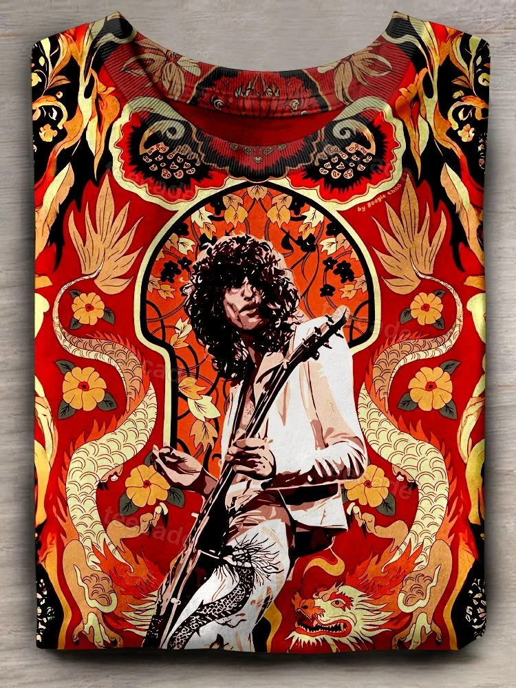 Teecade Jim Morrison Abstract Art Print T-shirt