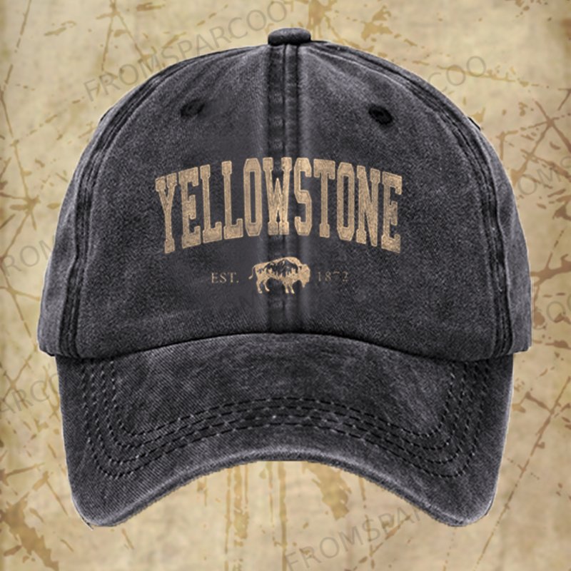 Vintage Distressed Cotton Wash Yellowstone Sun Hat