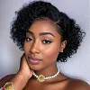 Glueless Black Short Wig Bob Curly Hair