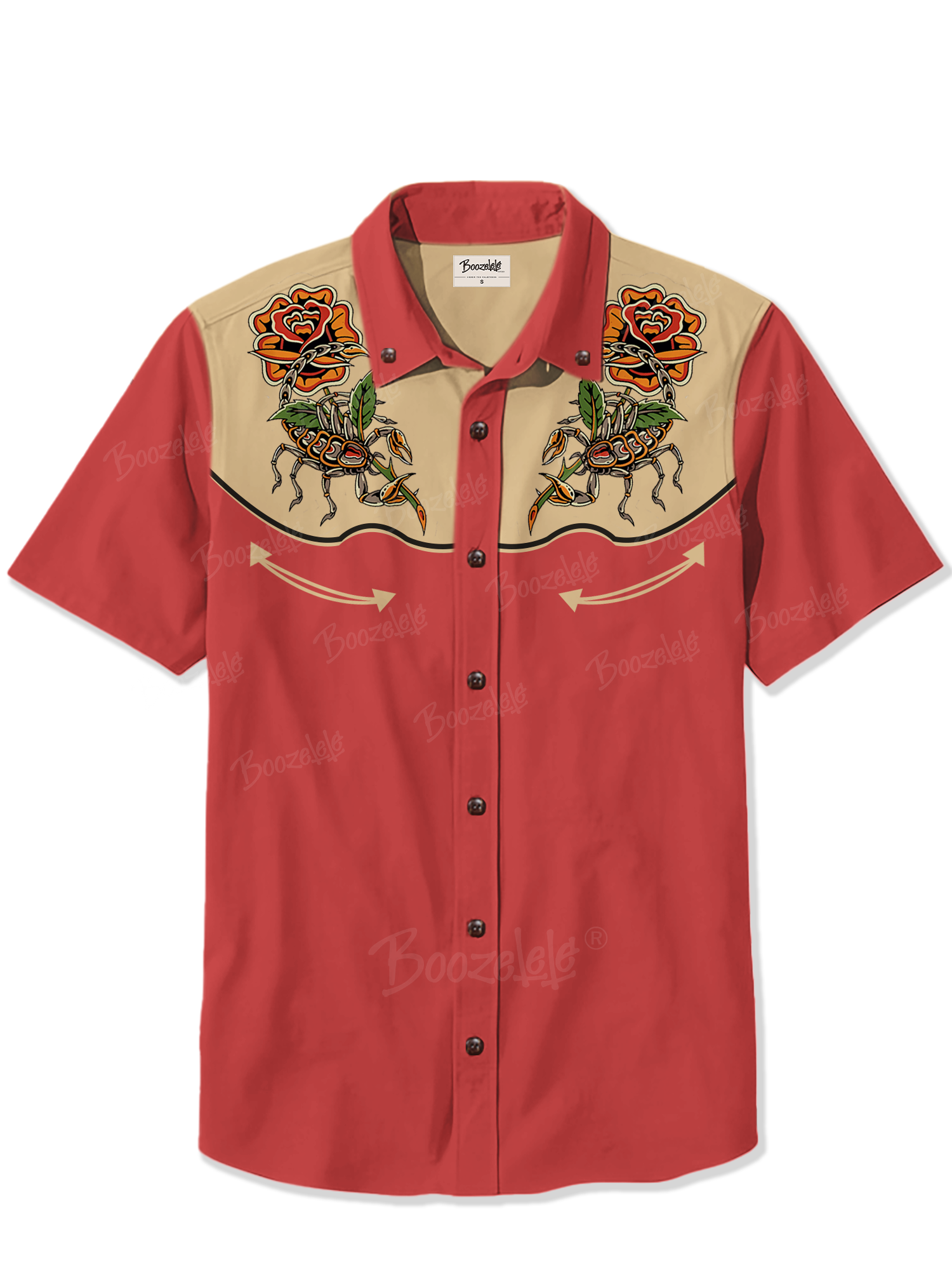 Retro Scorpion Flower- 100% Cotton Shirt