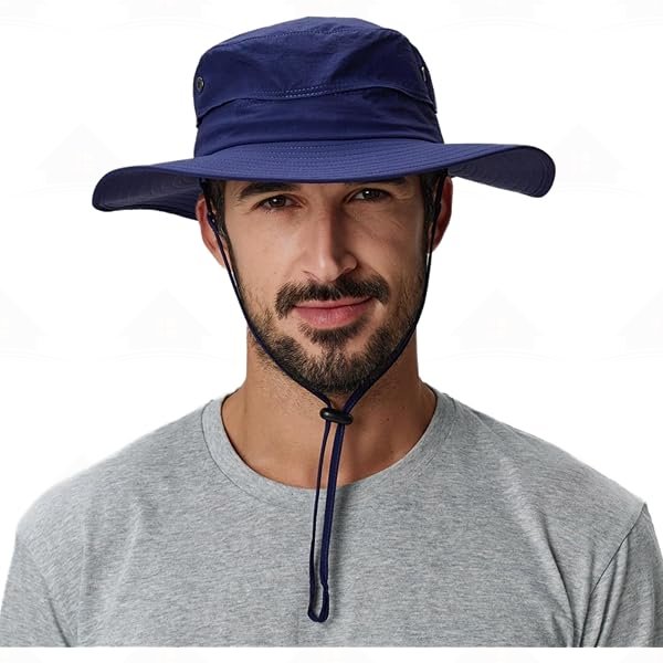 Home Prefer UPF50+ Mens Sun Hat Wide Brim Fishing Hat Sun Protection Hat for Mens Womens Bucket Hat for Beach Gardening Golf