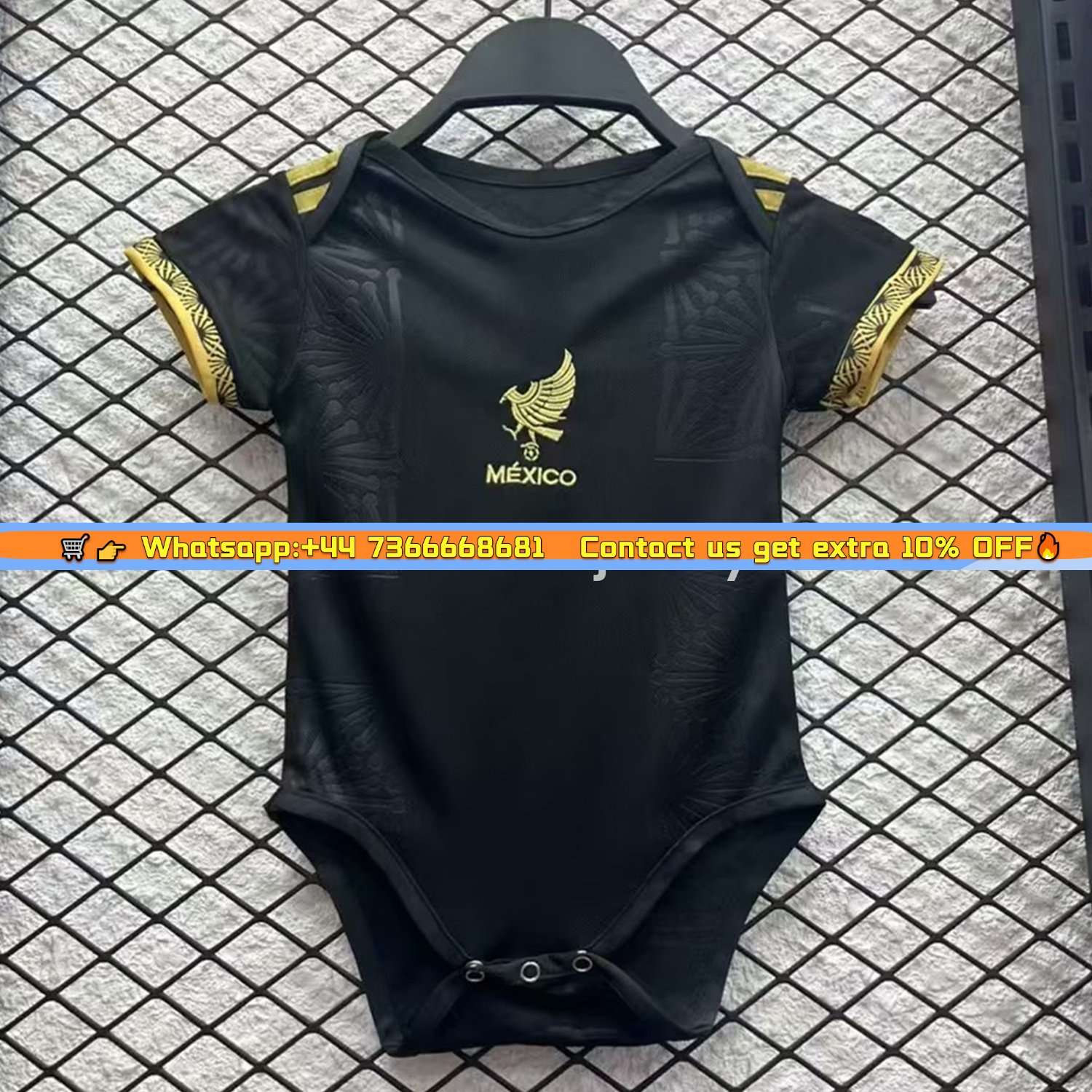 Mexico 2025 Gold Cup Black Baby Crawling Suit