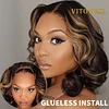 Glueless Mixed Blonde Short Bob Body Wave Wig For Women