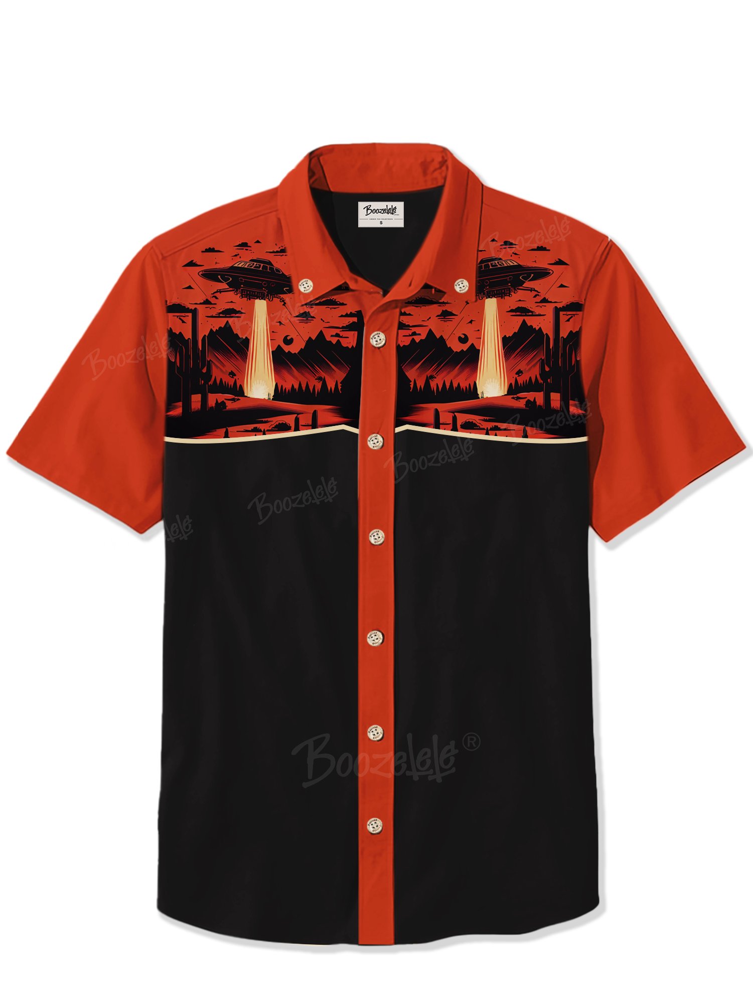 Western Retro Spaceship Cactus - 100% Cotton Shirt