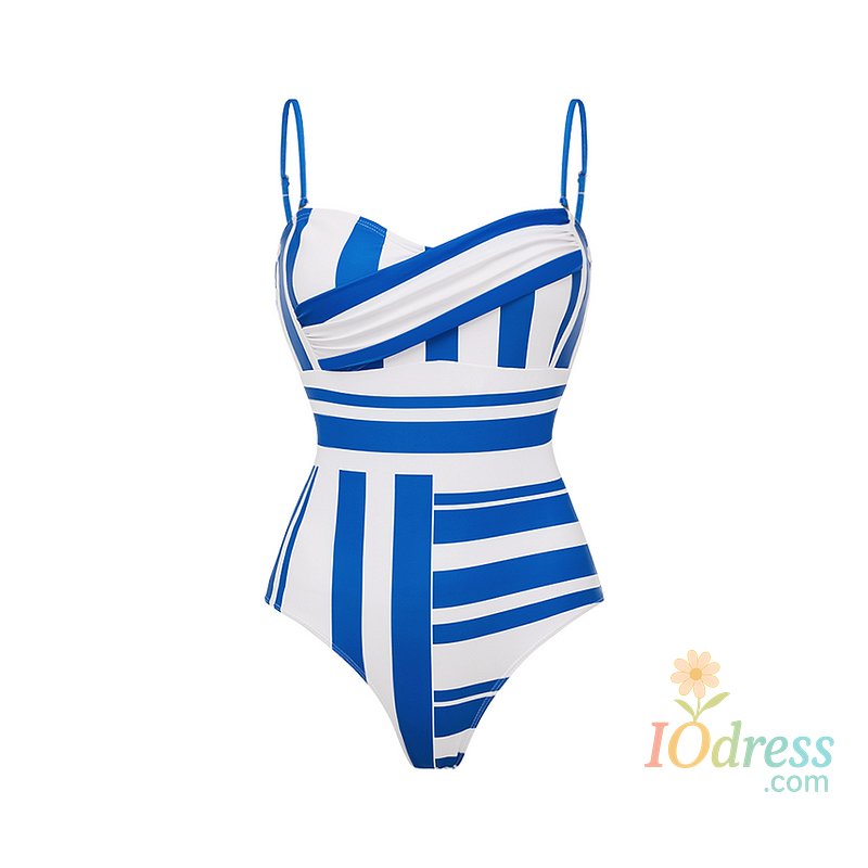 IO Dress Flaxmaker Striped Print Women Swimwear Micro Bikini Set Sexy Swimsuit Women Halter String Bathing Suit Bikinis Swimsuit De Mujer