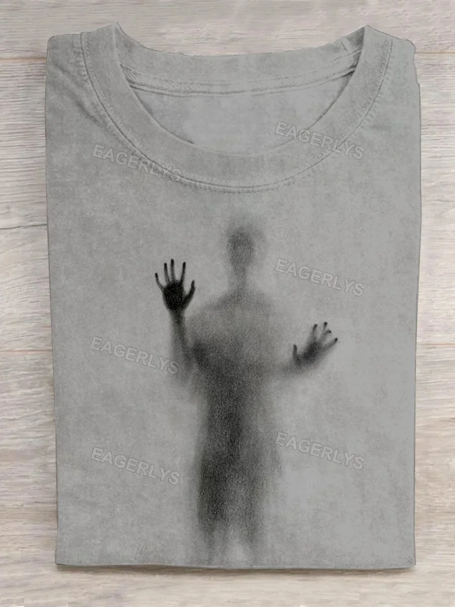 Eagerlys Man Lying on Glass T-shirt Eagerlys