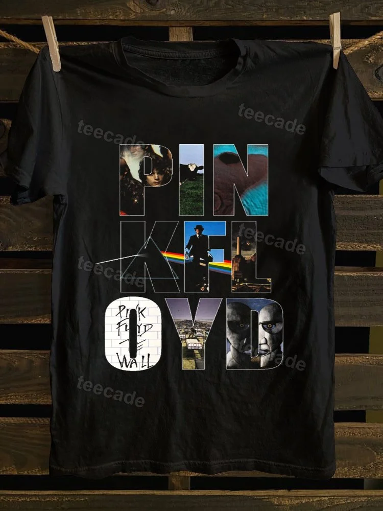 Teecade Teecade Pink Floyd Band Letters T-shirt