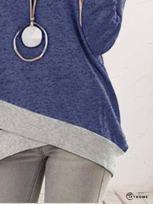 Contrast Boat Neck Long Sleeve T-Shirt | IFYHOME