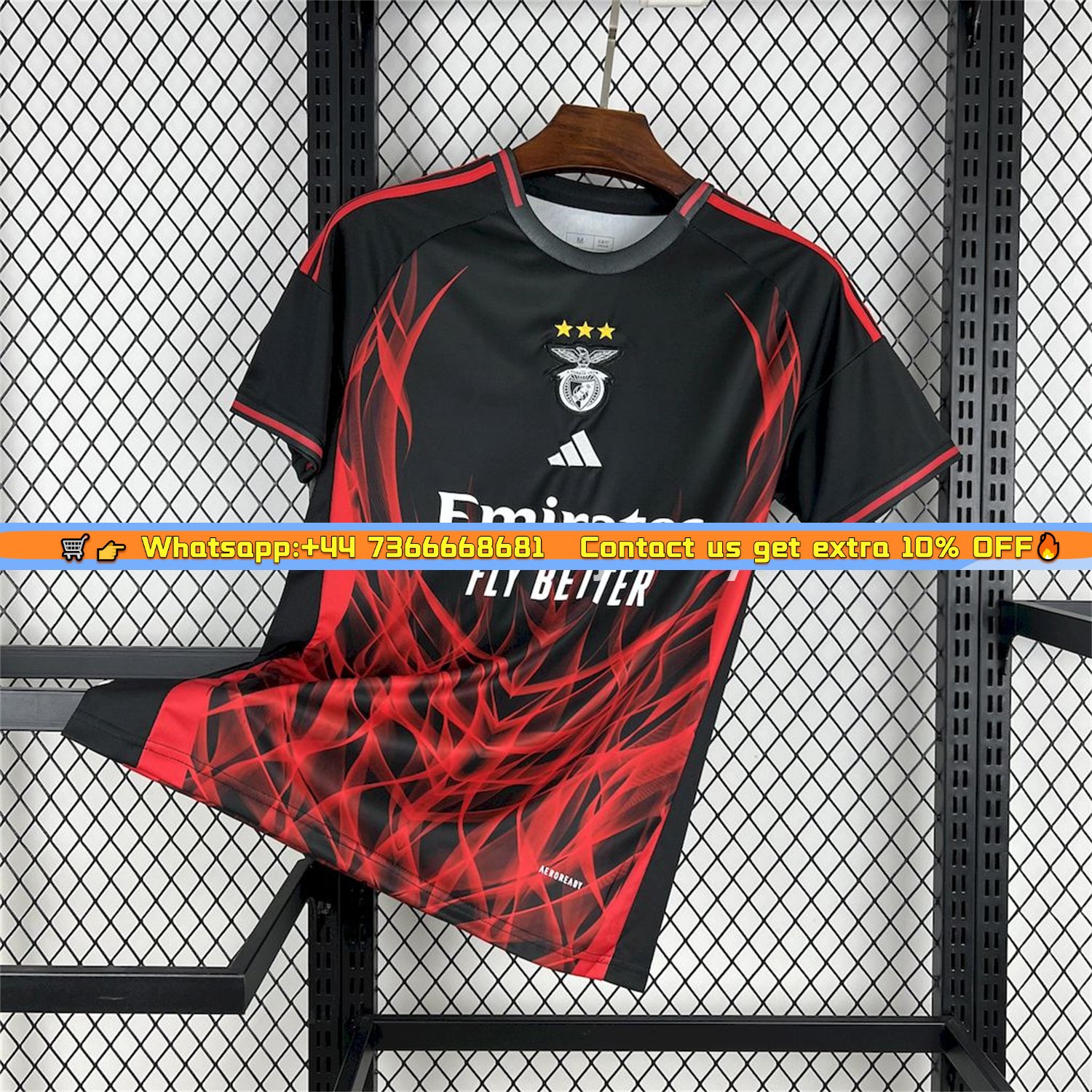 Benfica 24-25 Black and Red Fire Special Edition Jersey - Fans Version