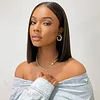 Glueless Natrual Short Bob Styles Silky Hair Straight Wig