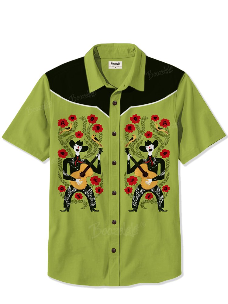 Cowboy Playing Guitar - 100% Cotton Shirt