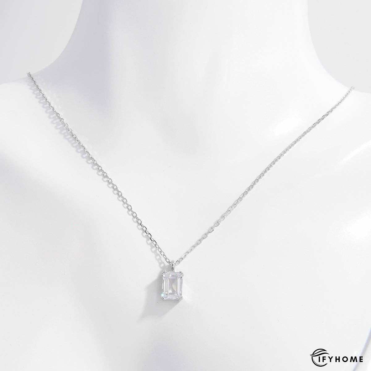 925 Sterling Silver Zircon Pendant Necklace | IFYHOME