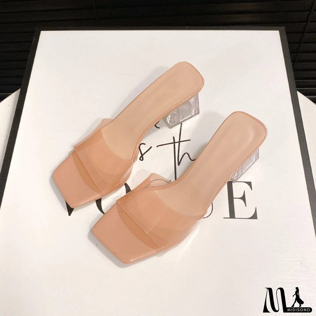 Open Toe Block Heel Sandals