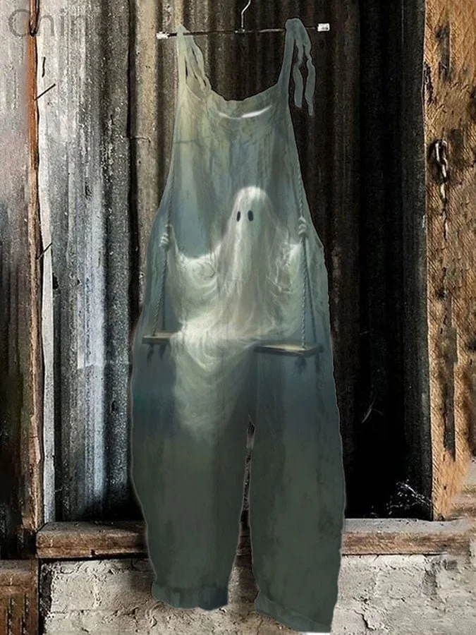 Ghost Ladies Print Jumpsuit