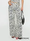 Paltrow Mid Rise Wide Leg Cargo Jeans Zebra