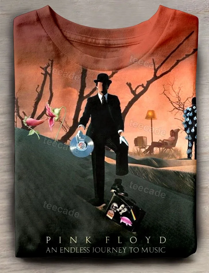 Teecade Teecade Pink Floyd Band Suit Art Print T-shirt