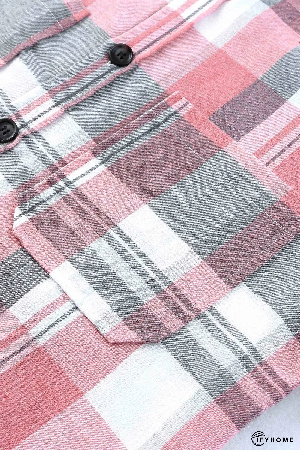 Plaid Button Up Patch Pocket Shirt | IFYHOME