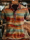 Vintage Desert Art Print Casual Stylish Short Sleeve Polo Shirt