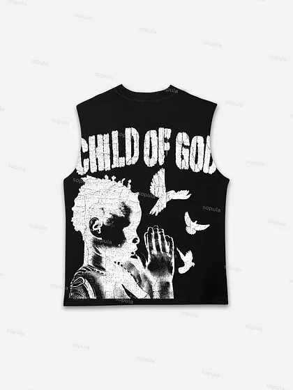 Sopula Peace In War Print Graphic 100% Cotton Short Sleeve T-Shirt