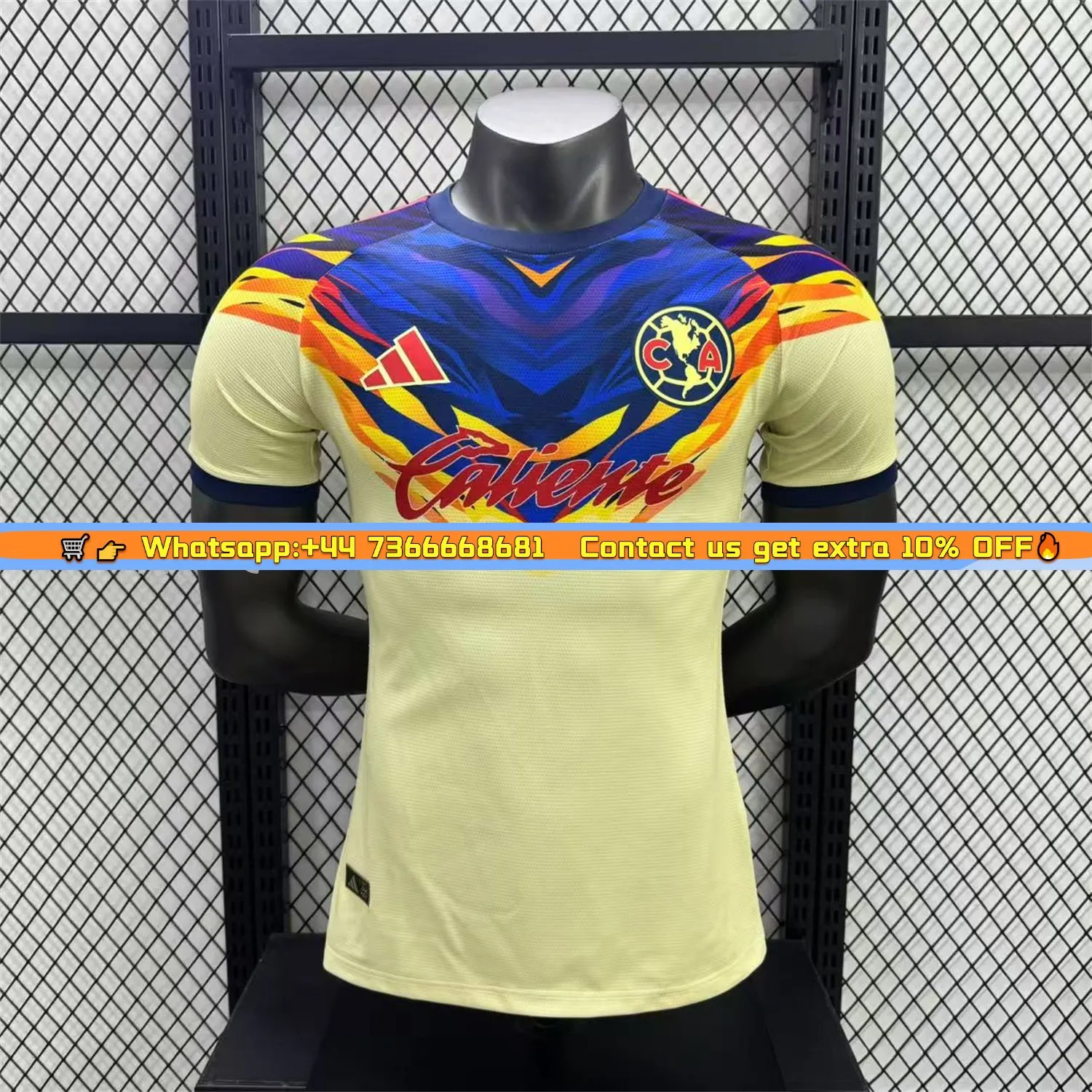 Club Am&eacute;rica 25-26 Blue Neck Light Yellow Special Jersey - Player Version