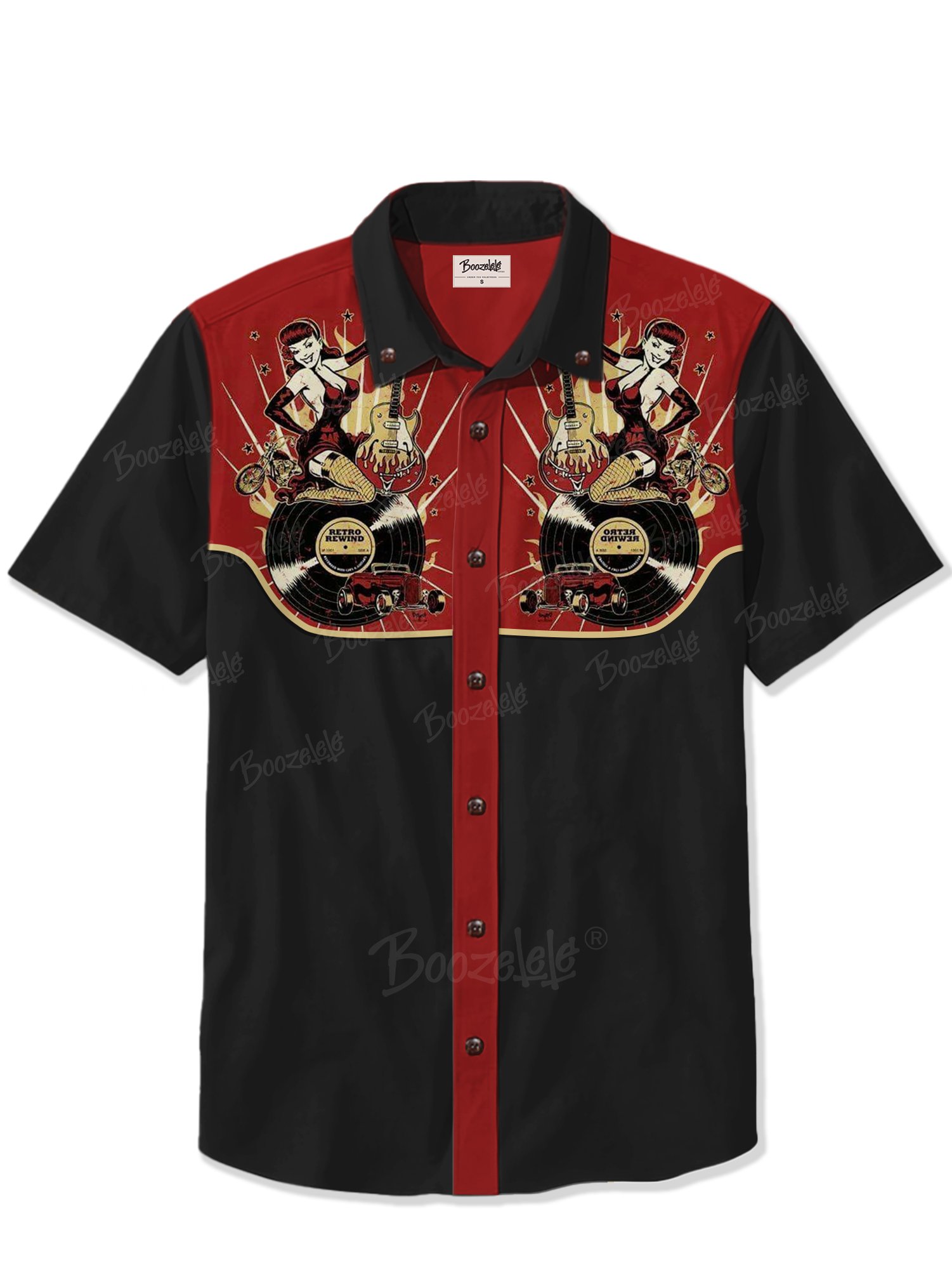 Vintage Vinyl Record Rock Music - 100% Cotton Shirt