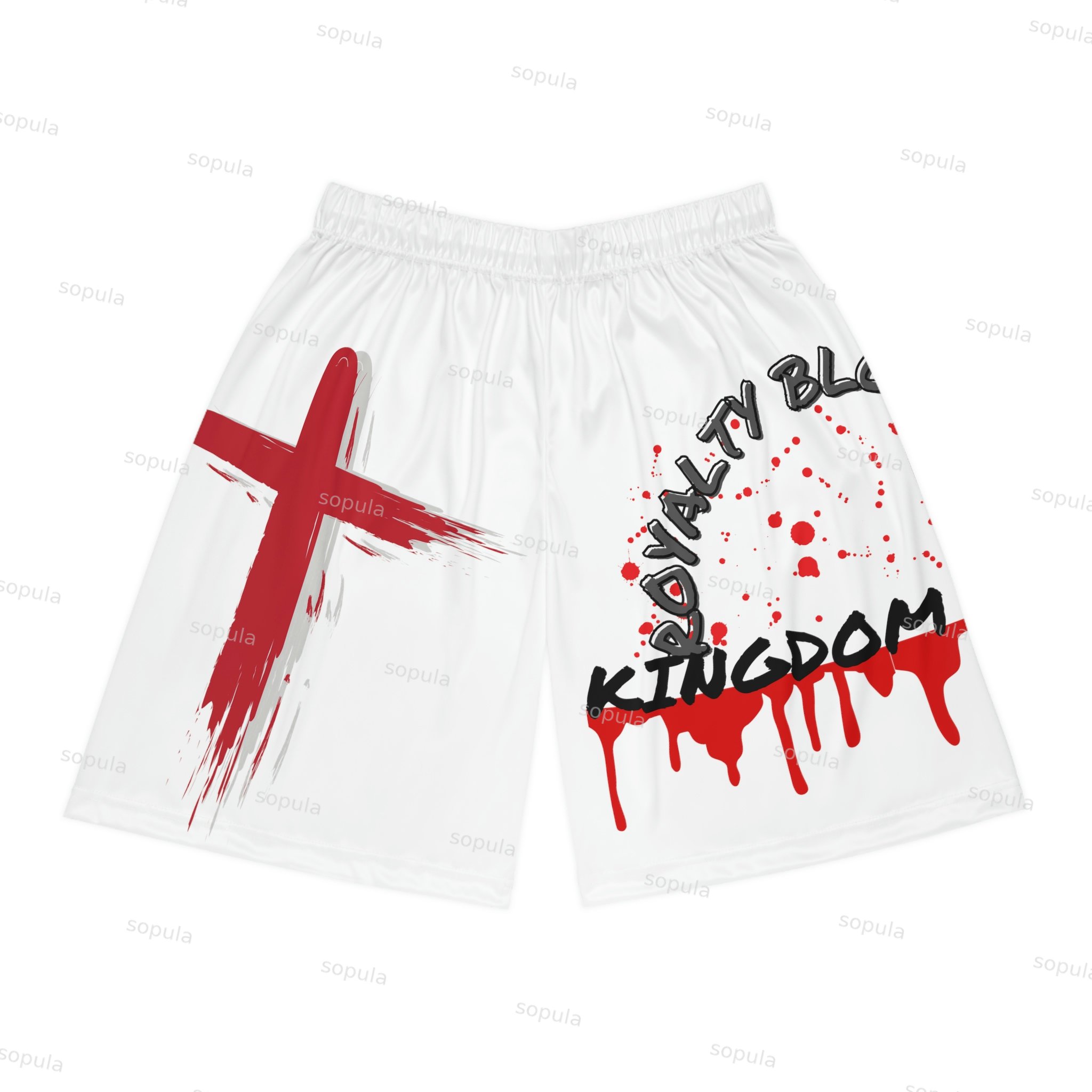 Sopula Royalty Bloodline Faith Printing Casual Mesh Shorts
