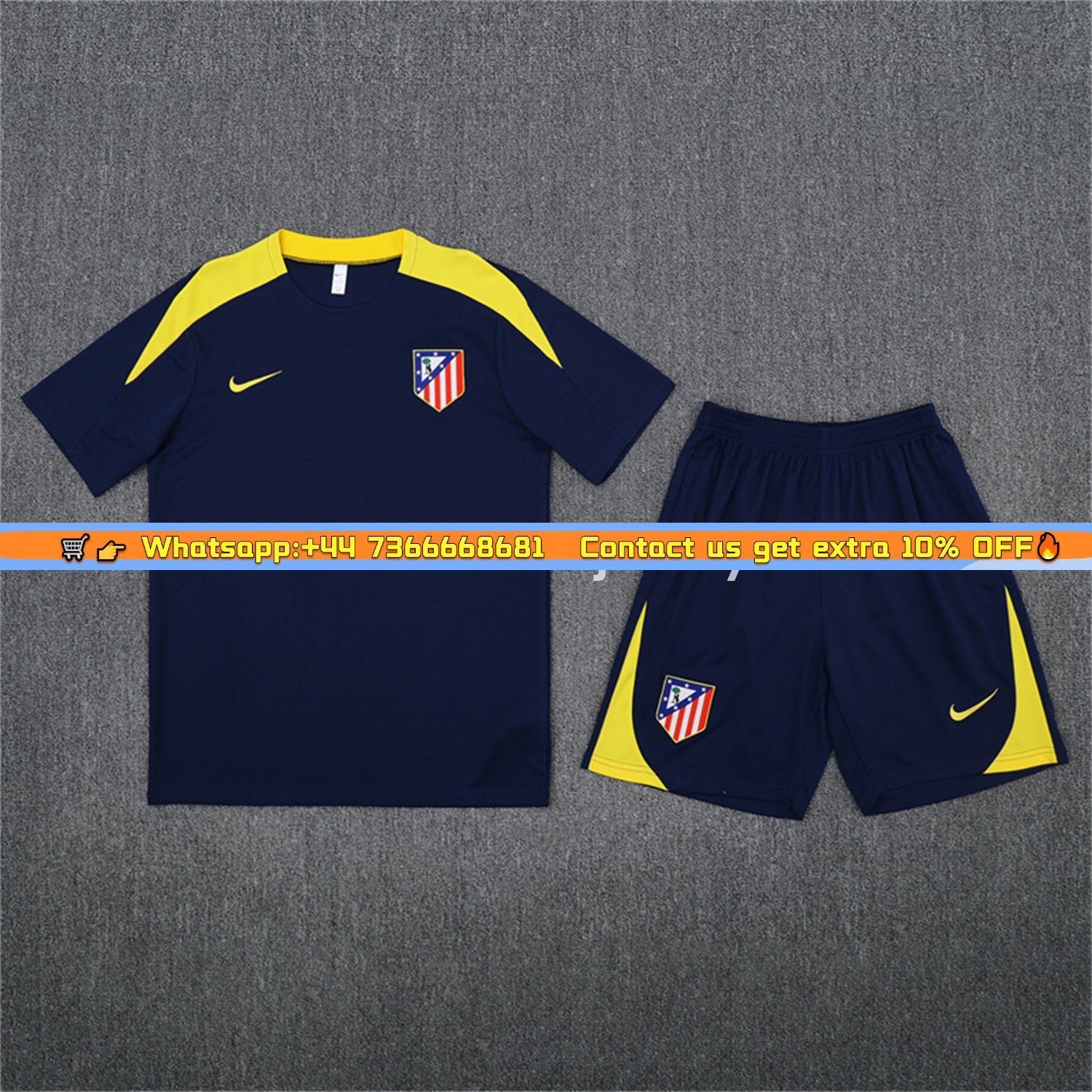 Atletico Madrid 25-26 Kids Short-Sleeve Training Set - Royal Blue