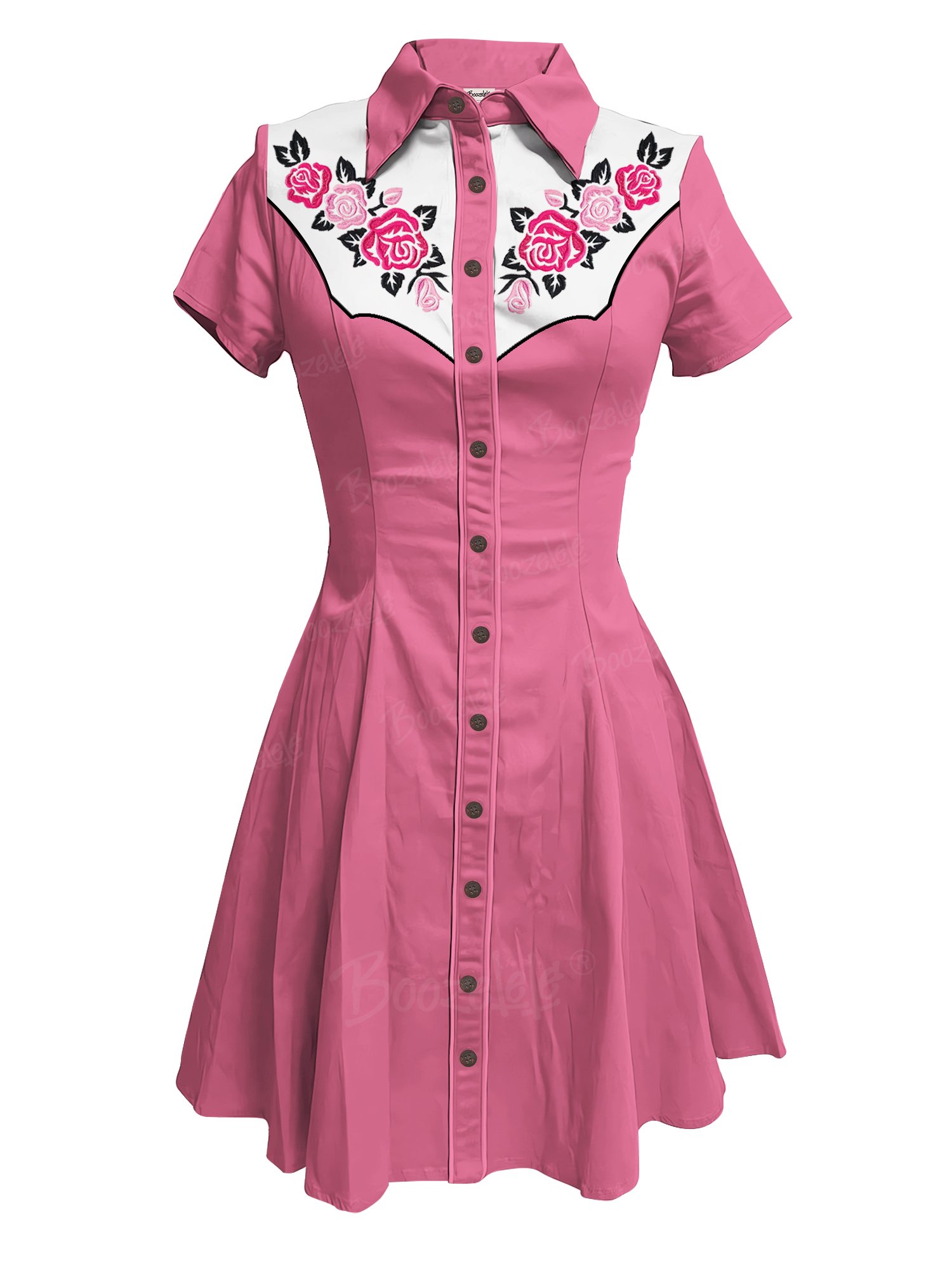Pink Rose - 100% Cotton Dress