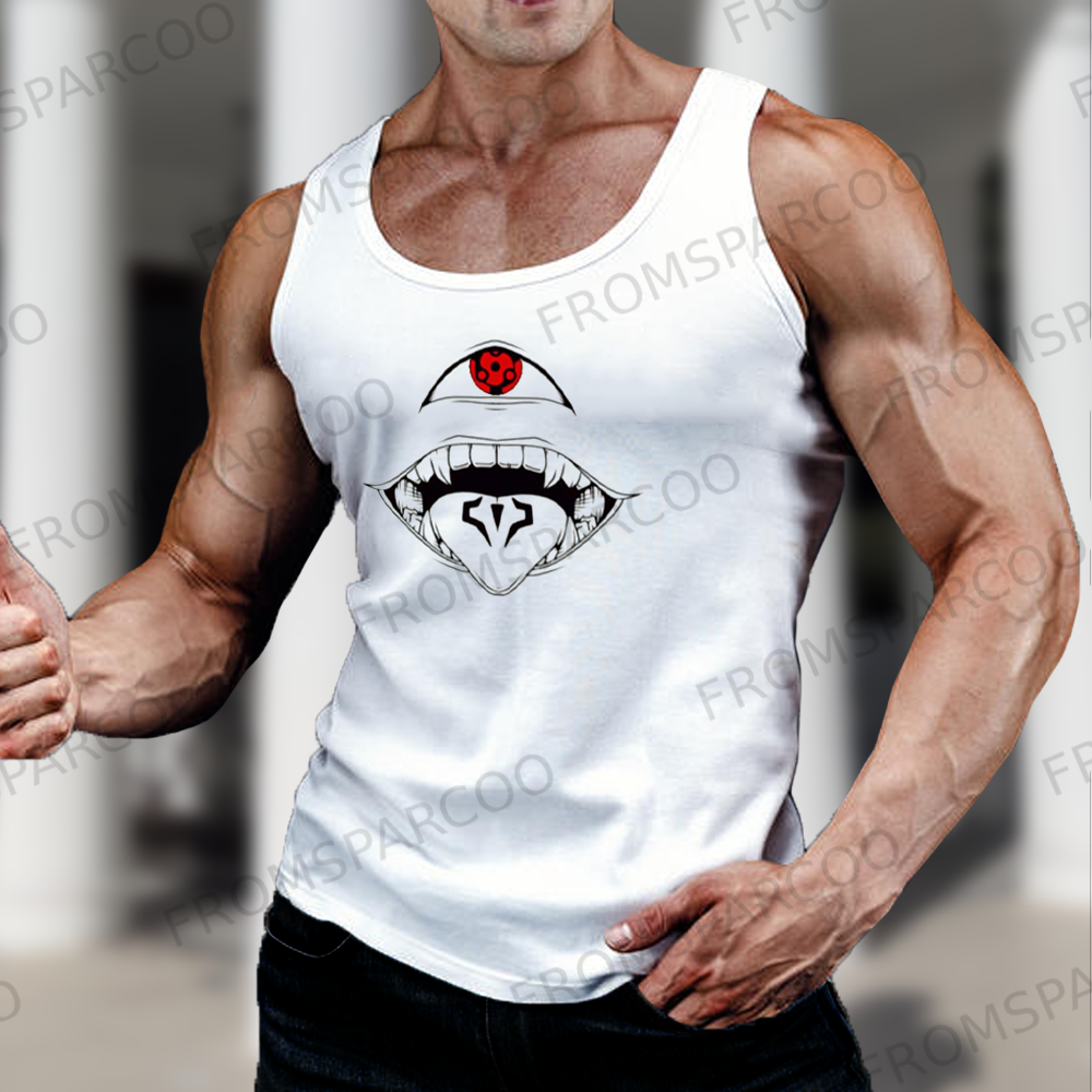 Men's Anime Print Casual Sleeveless Casual Vest