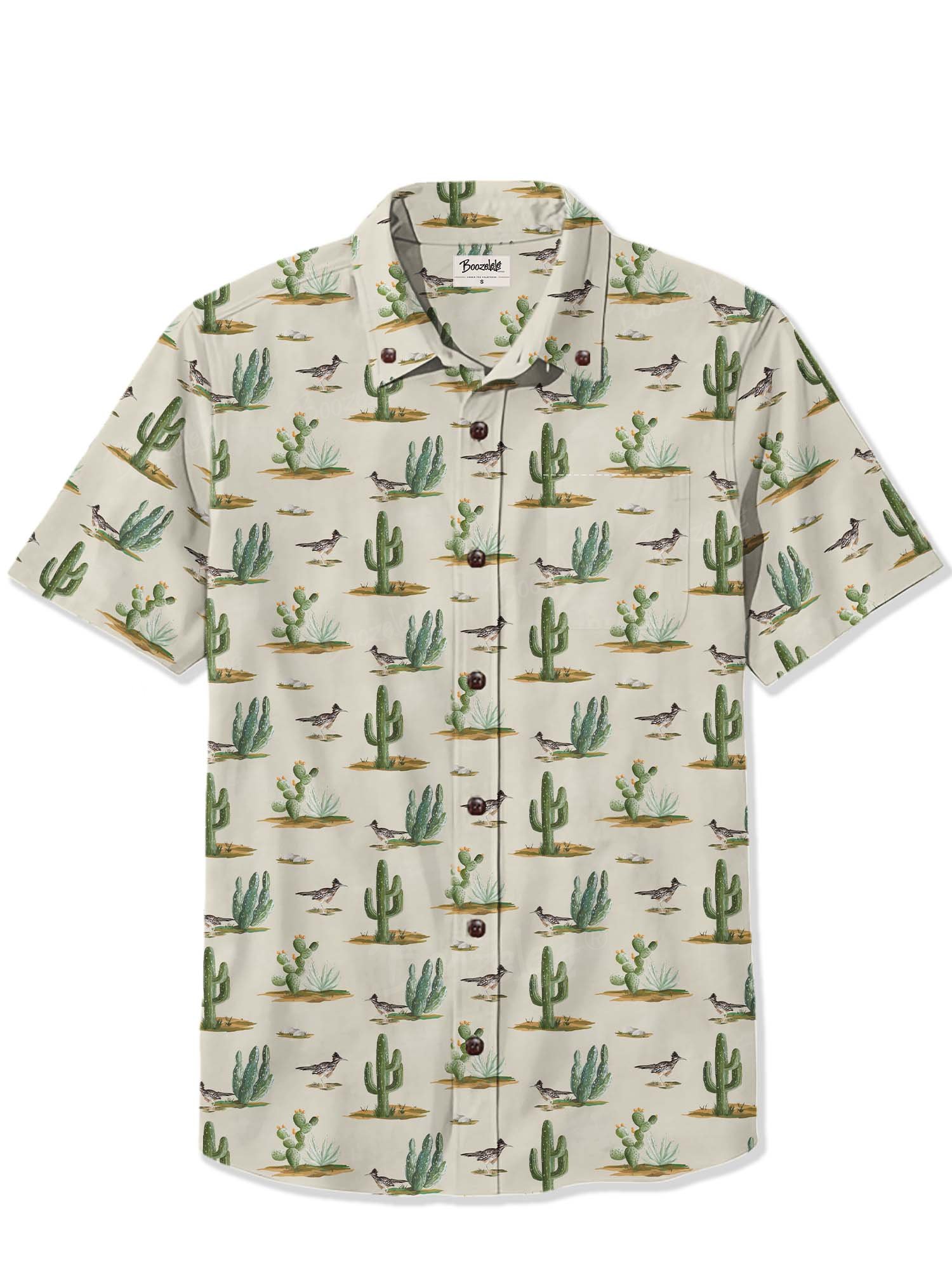 West Cactus And Roadrunner - 100% Cotton Shirt