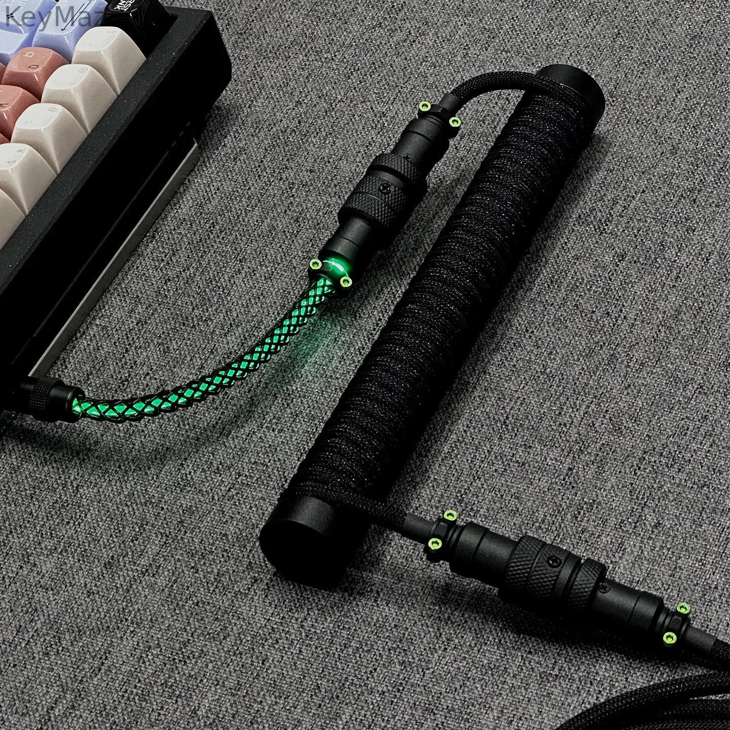 Z61 Green Light 8K Coiled Keyboard Cable