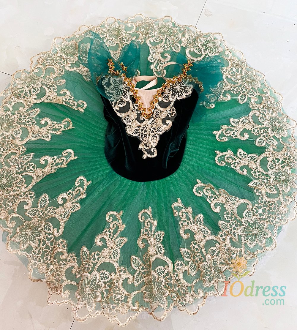 IO Dress Children's Ballet Professional Tutus Green Kids Adult Swan Lake Pancake Tutu Women Girl Ballerina Costumes Dance Tutu Ballet