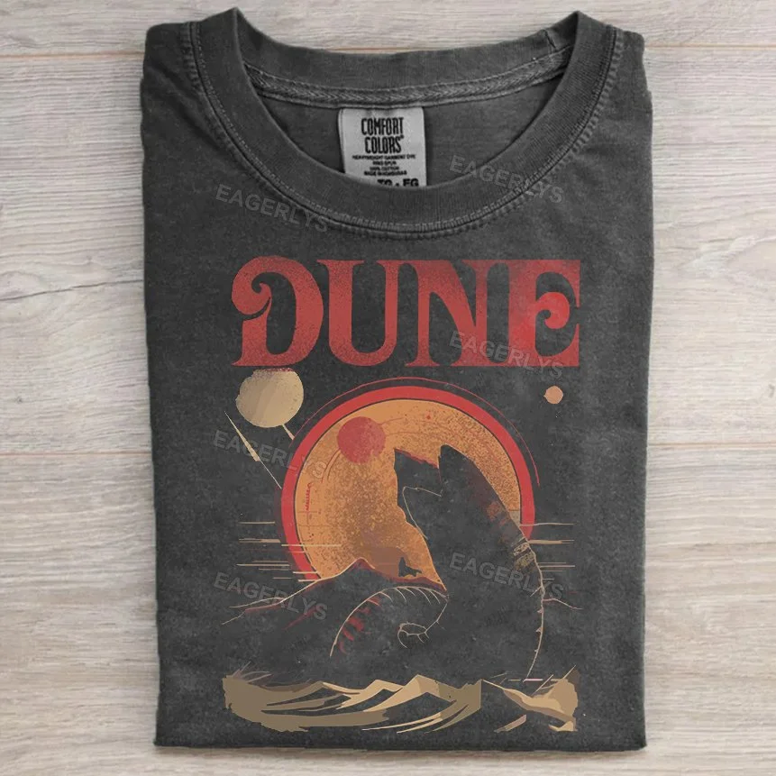 Retro Dune Sandworm and Muad'dib Unisex Shirt Eagerlys