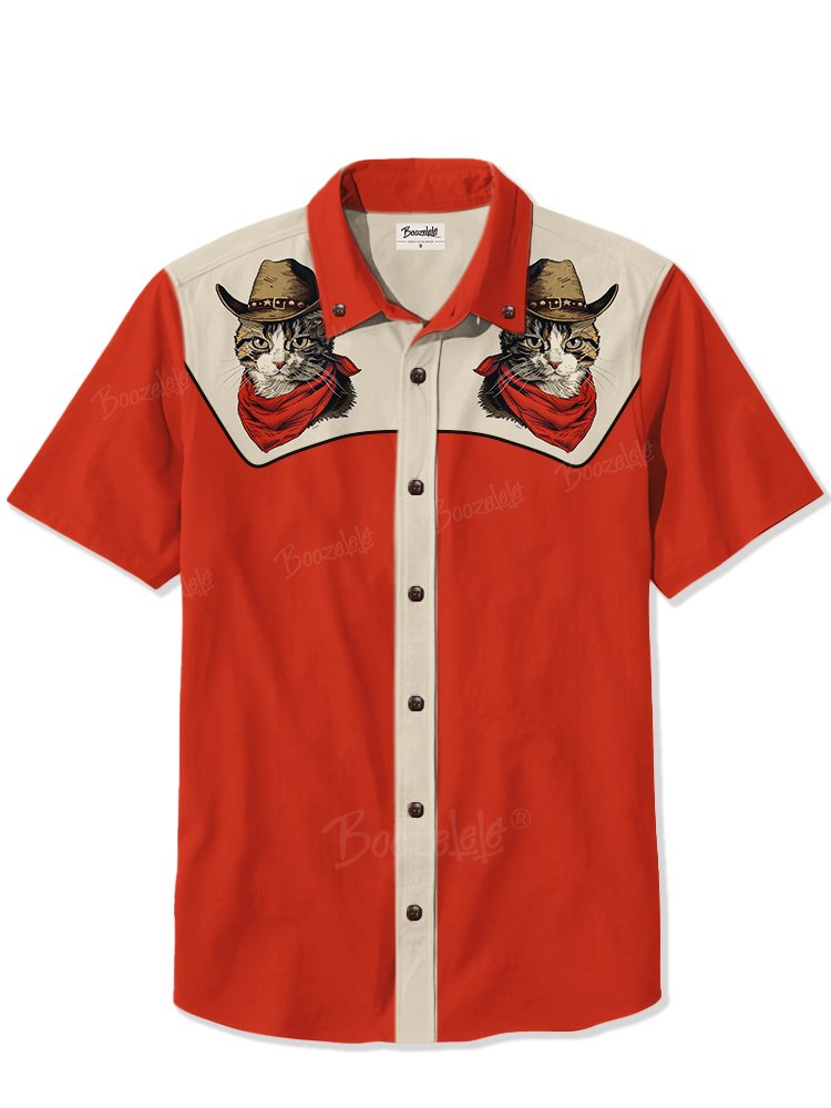 Western Cowcat - 100% Cotton Shirt