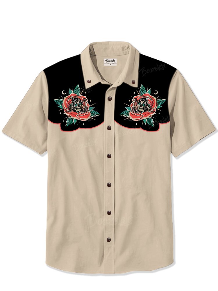 A skeleton in a flower - 100% Cotton Shirt