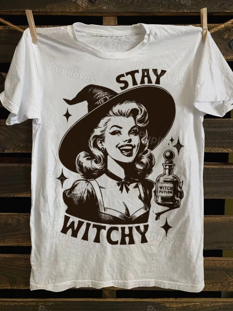Pupiloves Pupiloves Stay Witchy T-shirt