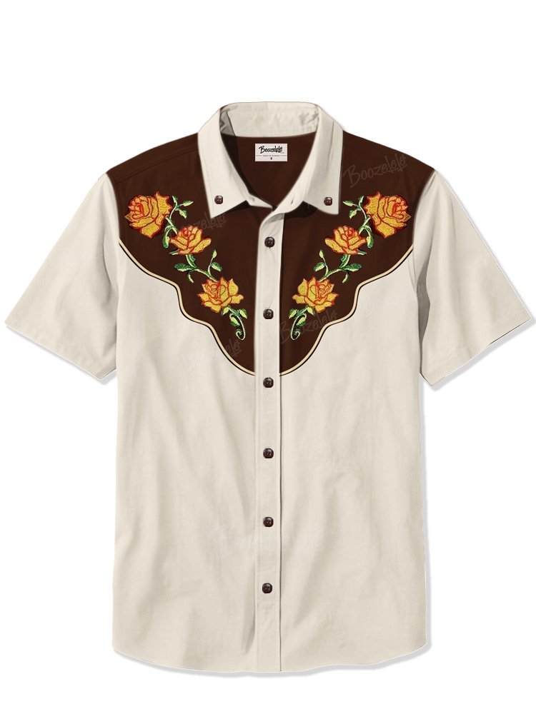 Classic Flower Cowboy - 100% Cotton Shirt